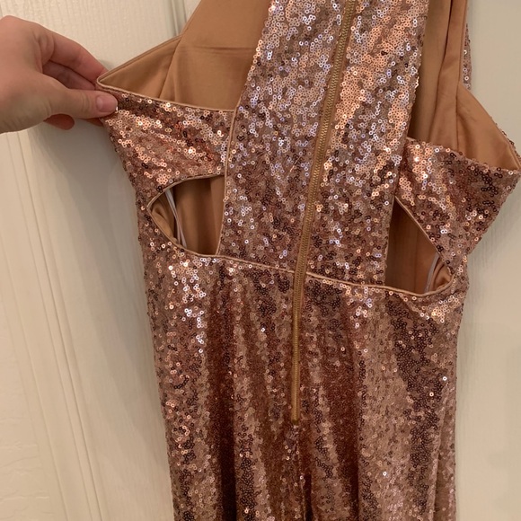 Lulu’s rose gold sequin dress - Picture 3 of 3